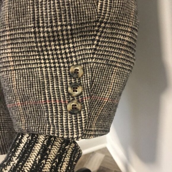 BROOKS BROTHERS Camel Hair Glen Plaid 2 Button Blazer Jacket Men's 44 Regular - Picture 8 of 11